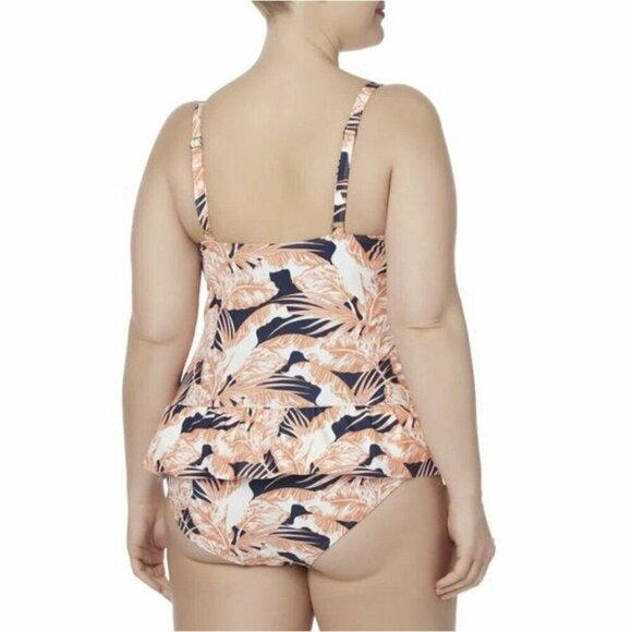 Tropical Escape Women's Plus One - Piece Swimsuit Palm Trees Size 22W - Picture 16 of 16